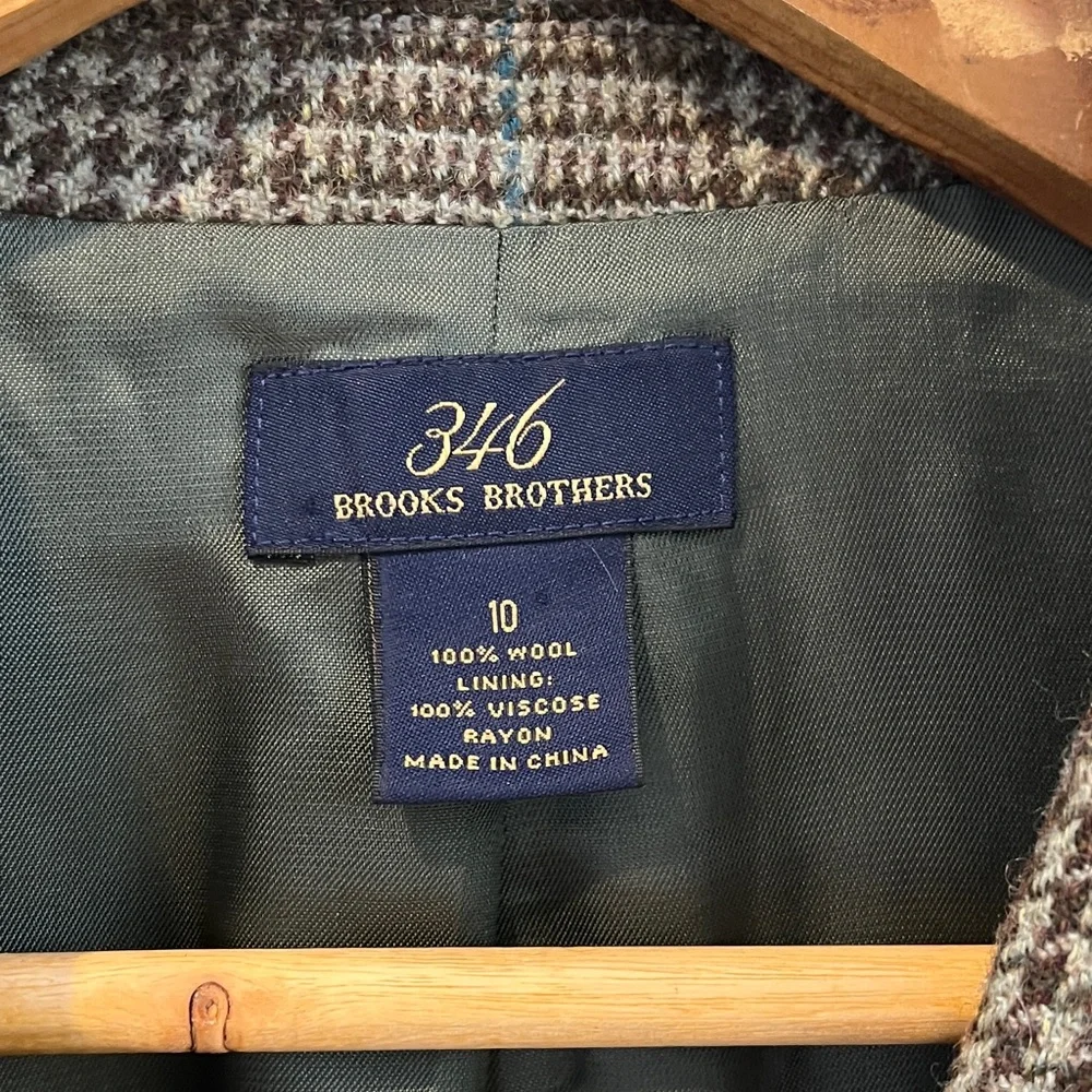 Brooks Brothers Plaid Blazer dark academia vibes - Picture 3 of 6